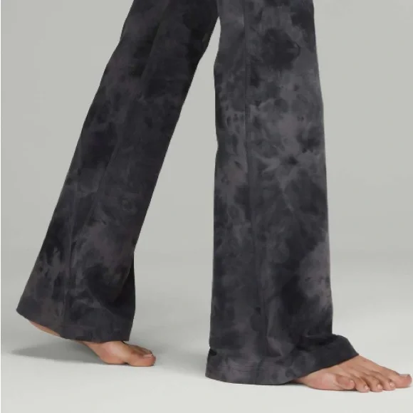 Lululemon Diamond Dye Grey Graphite Groove Super-High-Rise Flared Pant | Size 6 - Picture 3 of 9